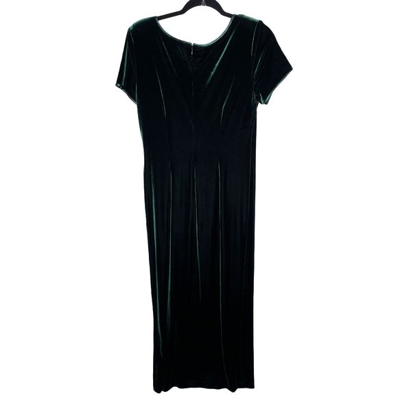 Vintage Robbie Bee Green Velvet Dress Size 8 Sweetheart Formal Homecoming Prom - Picture 3 of 8